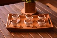 La Vita Set of 6 Coffee Cups | Bamboo Saucers | Porcelain Cups | Home-Kitchen | Made in turkey | Free Shipping 2024 - buy cheap