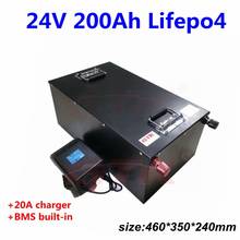 Rechargeabable 24V 200Ah LiFepo4 lithium battery pack for golf trolley camper caravan motorhome solar energy RV+20A charger 2024 - buy cheap