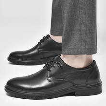 mens formal shoes lace up genuine leather oxfords shoes for men black 2021 dress wedding business summer leather brogues shoes 2024 - купить недорого