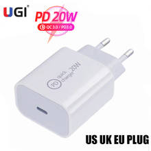 UGI 20W PD QC 4.0 3.0 USB Fast Charger Type C Quick Charge US UK EU Plug Adapter For iPhone 12 Samsung Oneplus HTC Xiaomi USB C 2024 - buy cheap