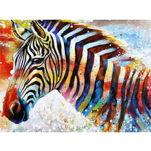 30x40 size Diamond Embroidery Cross Stitch Zebra Diamond Painting Animals 5D DIY Mosaic Decoration for kids gift 2024 - buy cheap