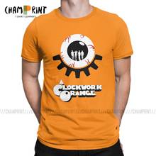 Винтажная оранжевая футболка для мужчин с круглым вырезом, 100% хлопок, футболка Kubrick Alex, футболка с коротким рукавом, вечерние топы 2024 - купить недорого