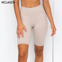 NCLAGEN-pantalones cortos de Yoga para mujer, mallas de cintura alta para correr, gimnasio, Fitness, a prueba de sentadillas, Bermudas de ajuste seco 2024 - compra barato