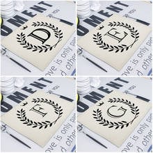 42*32cm Geometric Letter Placemats Wedding Napkin Drink Coaster Linen Mat Table Mat Kitchen Home Supplies Placemat Pads for Cups 2024 - buy cheap