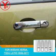 Abs chrome maçaneta da porta captura capa de moldagem guarnição para nissan versa tiida latio trazo sedan 2006 2007 2008 2009 2010 2011ycsunz 2024 - compre barato