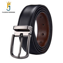 Fajrina-cinturones de piel de vaca auténtica para hombre, hebilla de doble cara, N17FJ838, 2020 2024 - compra barato