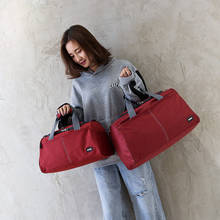 Bolso de viaje Rojo para hombre y mujer, bolsa de lona con correa para el hombro, Maleta colgante, ropa de negocios 2024 - compra barato