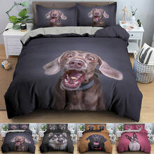 Pug-Juego de ropa de cama 3D de un solo tamaño doble reina Rey, textiles para el hogar, 2/3 Uds. 2024 - compra barato