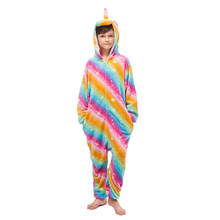 Pijamas de franela para niños y niñas, ropa de dormir de invierno, conjunto de Pijama de unicornio con dibujos de animales, Pijama para bebé 2024 - compra barato