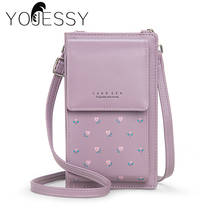 YOJESSY-Bolso pequeño Morado para mujer, bolsa pequeña de cuero suave con bolsillo para teléfono móvil, bandolera de hombro para chica 2024 - compra barato