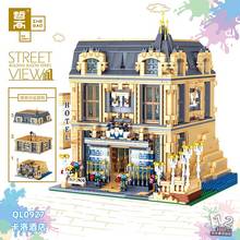 Moc cidade streetview série o brickstive carlo hotel jardim modelo modular blocos de construção tijolos brinquedos crianças presente natal 2024 - compre barato