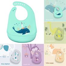 Baby Silicone Waterproof Feeding Bibs Cartoon Saliva Towel Adjustable Burp Baby Bibs Kids Aprons Children Eating Lunch Bibs 2024 - buy cheap