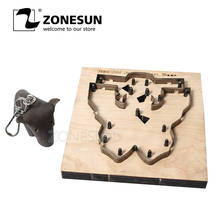 Zonesun molde de lâmina de aço japonesa, forma de corte para couro, molde de madeira para molde de corte 2024 - compre barato