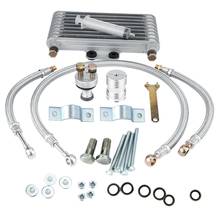 Motorcycle Engine Oil Cooler Cooling Radiator Kit 125Ml Aluminum Silver for Honda CB CG Engine 2024 - buy cheap