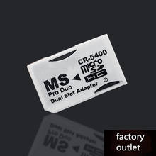 Convertidor de adaptador Micro SD TF a Memory Stick Pro Duo para PSP, dispositivo sony, doble ranura, venta al por mayor sin capacidad 2024 - compra barato