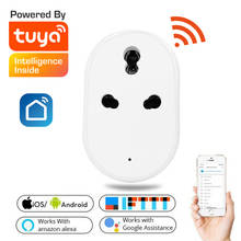 Tuya16A India South Africa Smart WiFi Plug Tuya Alexa Google Assistant IFTTT USA UK Plug  Voice Control Socket Outlet Smartlife 2024 - buy cheap