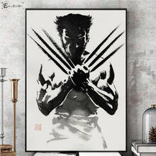 Wolverine preto e branco quadrinhos posters e impressões pintura em tela arte da parede quadro do vintage poster decorativo decoração de casa affiche 2024 - compre barato