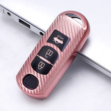 Чехол для автомобильного ключа из ТПУ, защитный чехол для ключа с дистанционным управлением, 4 кнопки, защита для Mazda 3, 5, 6, 8, CX5, CX7, CX9, M6, GT 2016, 2017 2024 - купить недорого