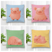 Custom Square Pillowcase Pig Soft Pillow Cover Zippered More Size Two Sides DIY gift Pillowcase 35x35cm 60x60cm 2024 - buy cheap