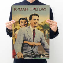 Classic movie Roman holiday poster room decoration retro character kraft paper series bar cafe decoration painting art wall stic 2024 - buy cheap