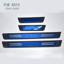 FIT For RAV4 RAV-4 XA50 2019 2020 Stainless Steel Door Sill Scuff Plate Pedal Threshold  trim cover 2024 - buy cheap
