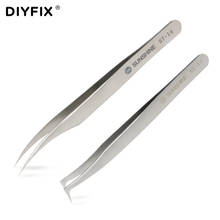 Professional Eyelash Extension Tweezers Stainless Steel Ultra Precision Forceps with Curved Angled Fine Tips for Beauty Craft 2024 - buy cheap