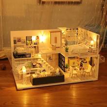 Doll House Furniture DIY Miniature 3D Wooden Miniaturas Dollhouse Toys for Children Birthday Gifts Casa Kitten Diary 2024 - buy cheap