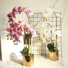 3d borboleta orquídea flores artificiais falso traça flor orquídea flor para casa decoração de casamento diy 2024 - compre barato