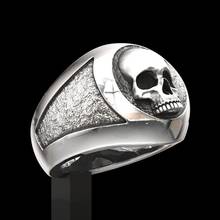 Unique Vintage Silveer Zinc Alloy Skull Ring Men Round Skeleton Skull Biker Rings for Women Rock Gothic Punk Jewelry Bague Homme 2024 - buy cheap