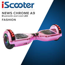 Hoverboard 6.5 Polegada rosa chrome scooter elétrico inteligente app controle bluetooth ul2722 skate para crianças volante scooter 2024 - compre barato