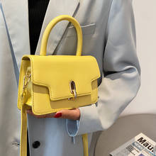 Mini bolso cruzado con solapa para mujer, bolsa de hombro de cuero PU, de lujo, marca famosa, amarillo, 2021 2024 - compra barato