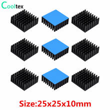 10pcs 25x25x10mm Aluminum Heatsink Radiator Cooling COOLER Heat sink for Electronic Chip IC MOS With Thermal Conductive Tape 2024 - buy cheap
