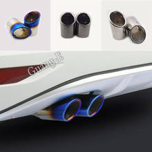 Car Cover Styling Muffler Tail Pipe Dedicate Stainless Steel Exhaust Tip For VW Volkswagen Touran L 2016 2017 2018 2019 2020 2024 - buy cheap