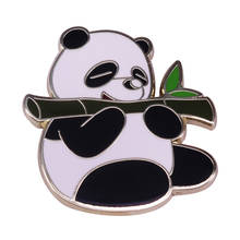 Китайская гигантская панда, медведь, жевательная бамбуковая китайская знаковая заколка для лацканов с изображением животных 2024 - купить недорого