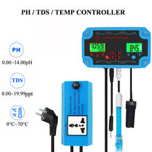 Профессиональный контроллер PH 3 в 1, TDS измеритель температуры, монитор аквариум для гидропоники, сменный зонд BNC, ацидиметр, тестер PPM 2024 - купить недорого