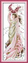 Kit de punto de cruz de Hada rosa, bordado artesanal, costura hecha a mano, 18ct, 14ct, 11ct 2024 - compra barato