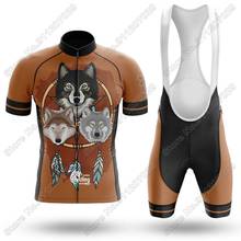 Native America Cycling Jersey Set Summer Cycling Clothing Men Road Bike Suit Mountain Bicycle Shirt Bib Shorts MTB Tops 2024 - buy cheap