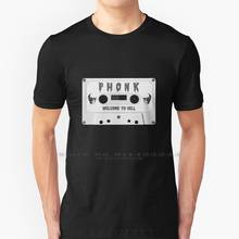 Phonk-Camiseta de "Welcome To Hell", camisa 100% de algodón puro, trampa, Rap, Hiphop Hell 666, satánico, Wav, Soundcloud, Drake, Dj, Paul J, Three, 6 2024 - compra barato