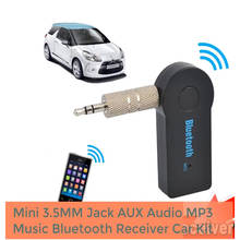 Mini receptor de Audio con Bluetooth para coche, transmisor con conector de 3,5mm, manos libres, Kit de adaptador de música, AUX BlueiPhone 2024 - compra barato