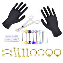 Kit de piercing esterilizado descartável, agulha de mamilo, língua, nariz, barriga, corpo, anel, kit de tatuagem, ferramentas, máquina de tatuagem, conjunto, 1 conjunto 2024 - compre barato