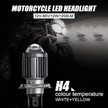H4 LED Motorcycle Headlight Bulb Projector Lens 3000k Low Beam 6000k high beam Dual Color Bulb for Motorbike Headlamp 2024 - buy cheap