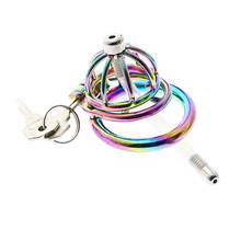 Rainbow Cock cage Cock Ring Stealth Lock Chastity Cage Stainless Steel Male Chastity Device Sex Toys For Men chastity device 2024 - buy cheap