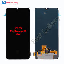 Display lcd para oneplus 6t, tela sensível ao toque, peça de reposição para oneplus6t 1 + 6t, 6.41 polegadas, 100% testado 2024 - compre barato