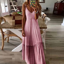 #H30 Womens Summer Boho Maxi Long Dress Beach Dresses Sexy V Neck Off Shoulder Floral Halter Dress Backless Bow Vestidos 2024 - buy cheap