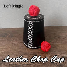 Leather Chop Cup Magic Tricks Appear Vanish Ball Magician Close Up Illusions Props Gimmick Mentalism Magica Cup tour de magie 2024 - buy cheap