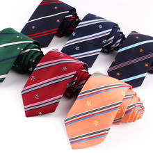 Gravatas listradas casuais para homens e mulheres, gravata fina com listras para casamento 2024 - compre barato