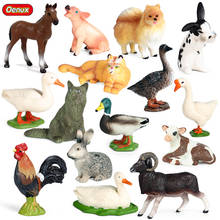 Oenux-figuras de acción de Sealife para niños, modelo de simulación de ganso, pato, perro, gato, conejo, cerdo, figurita de PVC en miniatura 2024 - compra barato