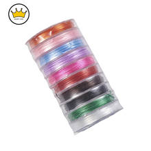 Lote de 10 rollos de hilo de cristal elástico para hacer pulseras y abalorios, colores mezclados, 0,8mm, 10M 2024 - compra barato
