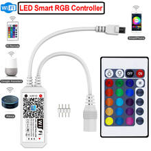 Controle wi-fi sem fio para alexa, google home, interruptor inteligente, fita de luz led dc 5v, 12v e 24v com controle remoto 2024 - compre barato