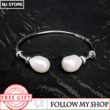 S925 Sterling Silver Bracelet Charm Original 1:1 Circle Pearl Bangle Cuff Bracelet Luxury Brand Monaco Jewelry Gift For Women 2024 - buy cheap